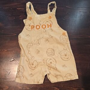 Disney Baby Winnie the Pooh Cotton Shortall Overalls – 3/6M